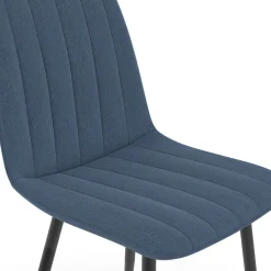 6 chaises en tissu bleu*IDMarket Outlet