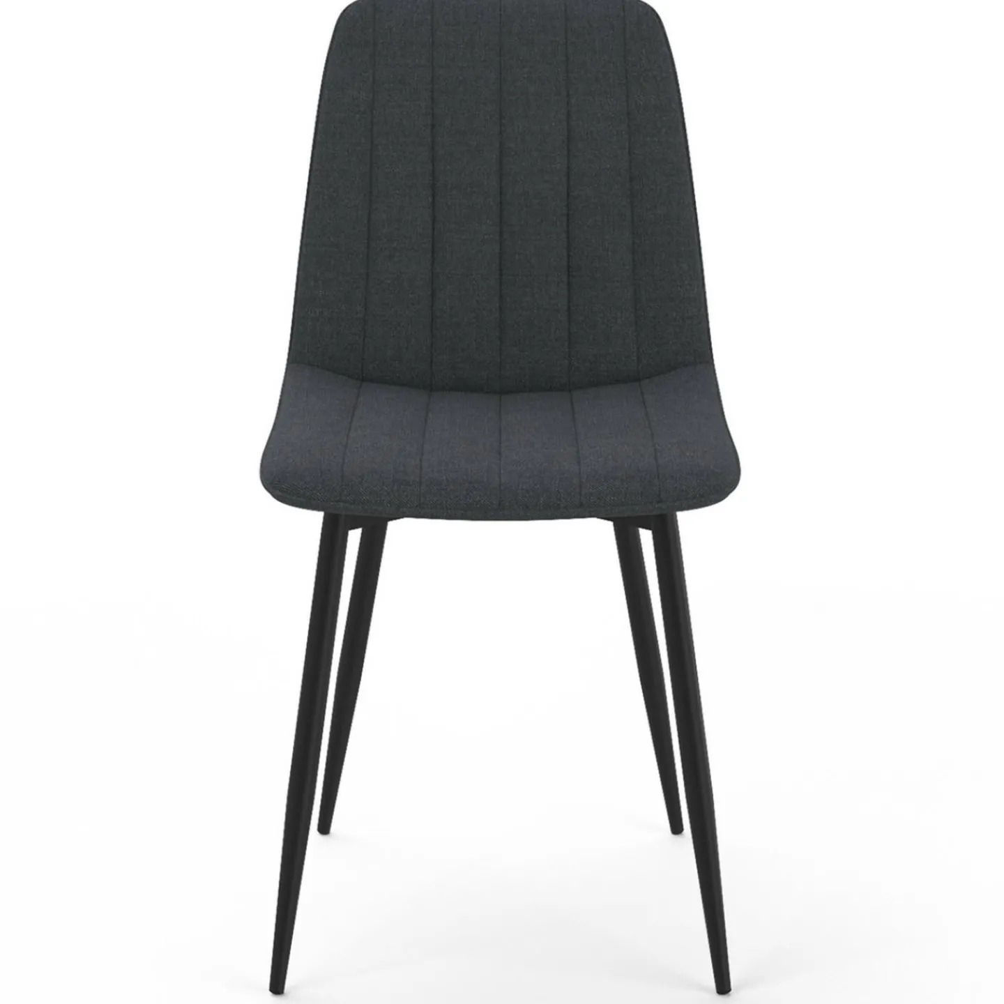 6 chaises en tissu gris foncé*IDMarket Outlet