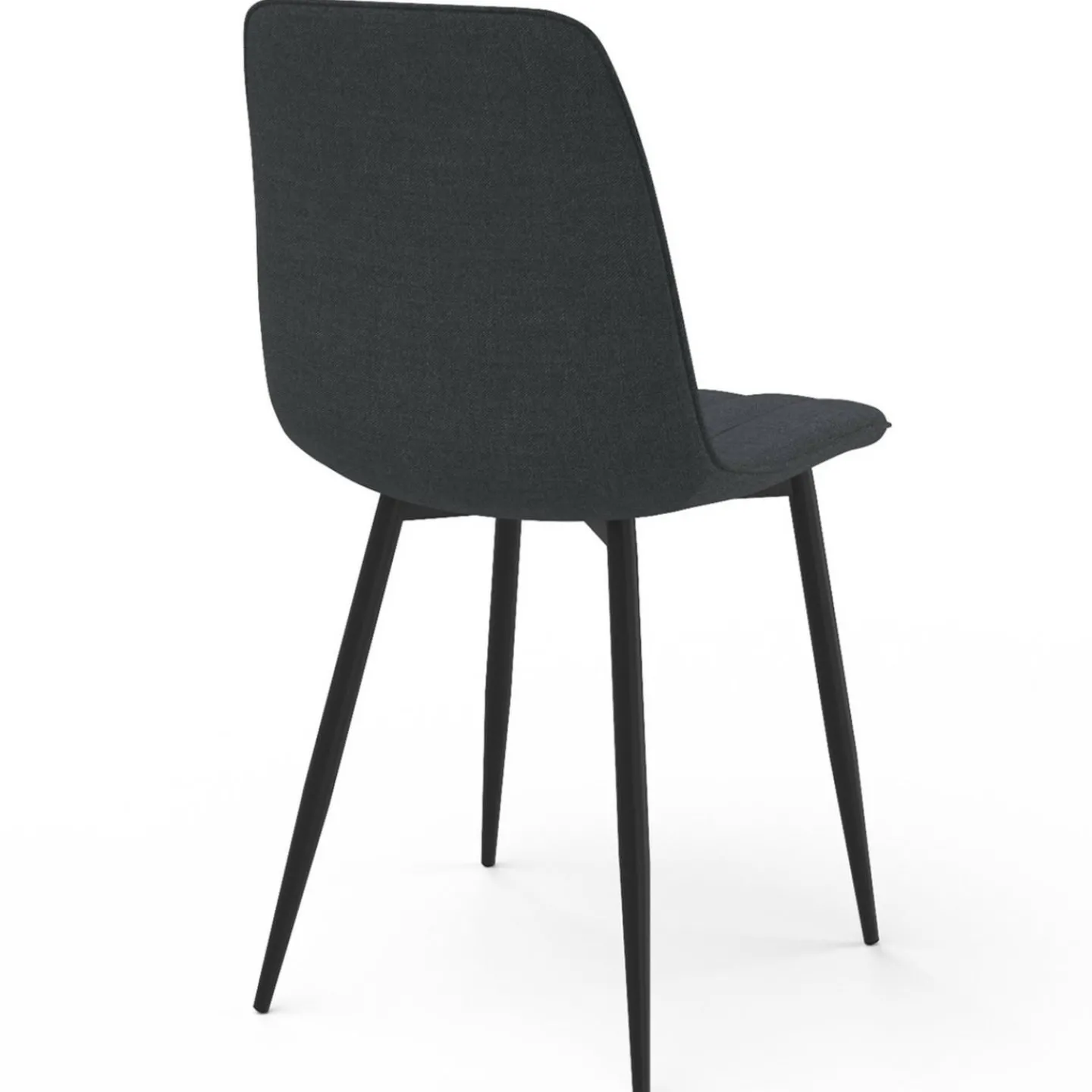 6 chaises en tissu gris foncé*IDMarket Outlet