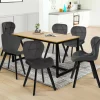 6 Chaises en velours gris foncé*IDMarket