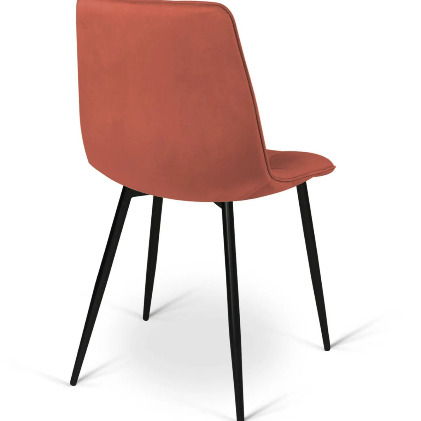 6 Chaises en velours mix color terracotta et beige*IDMarket Online