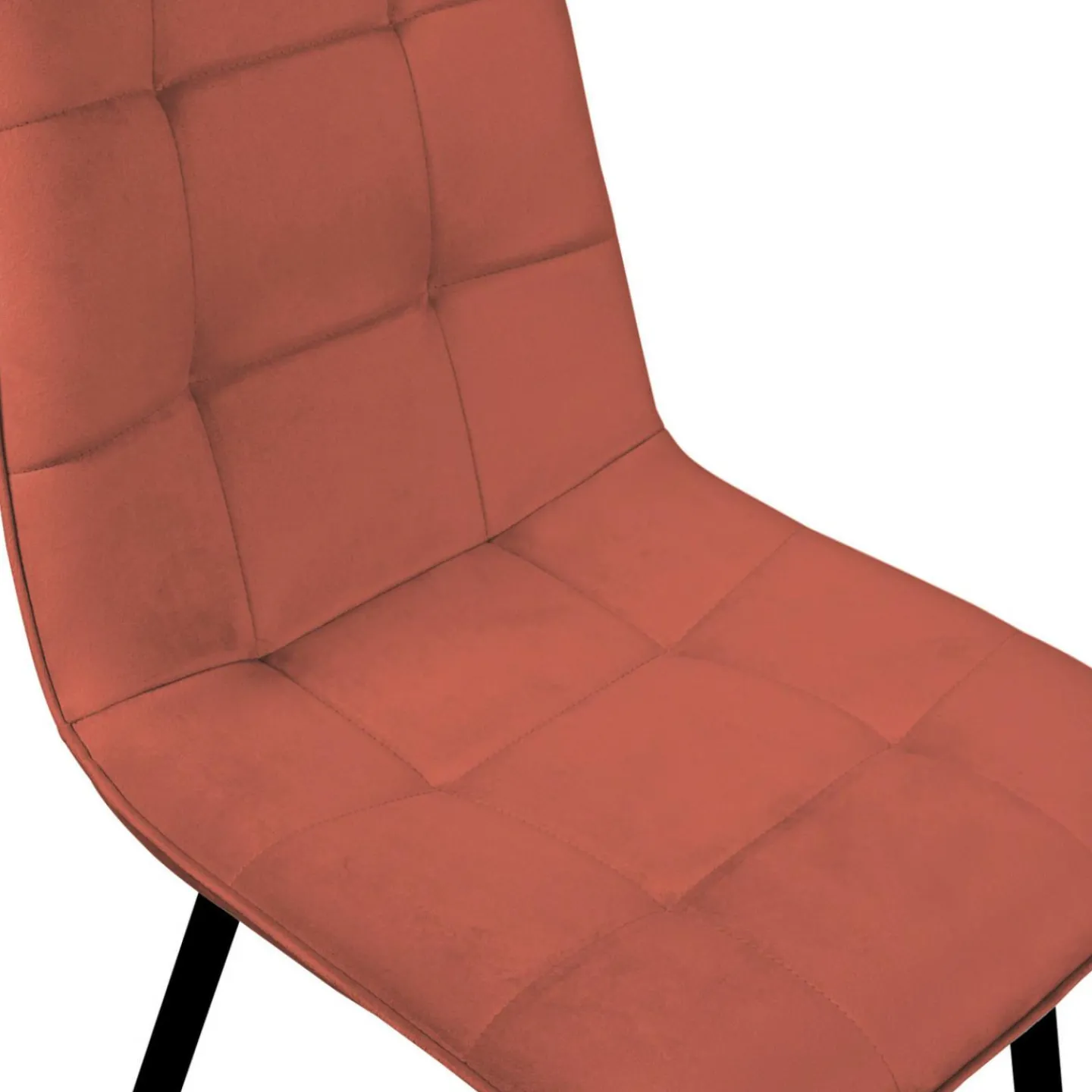 6 Chaises en velours mix color terracotta et beige*IDMarket Online