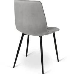 6 Chaises mix color pastel rose, gris et beige*IDMarket