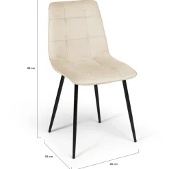 6 Chaises mix color pastel rose, gris et beige*IDMarket