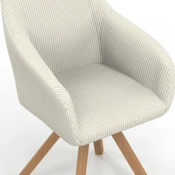 2 chaises pivotantes et fauteuils en velours beige*IDMarket Sale