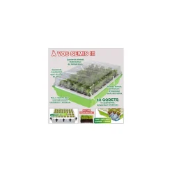2 Kits de germination pour 80 godets*IDMarket Outlet