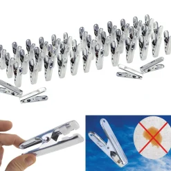 40 pinces à linge en inox*IDMarket Discount