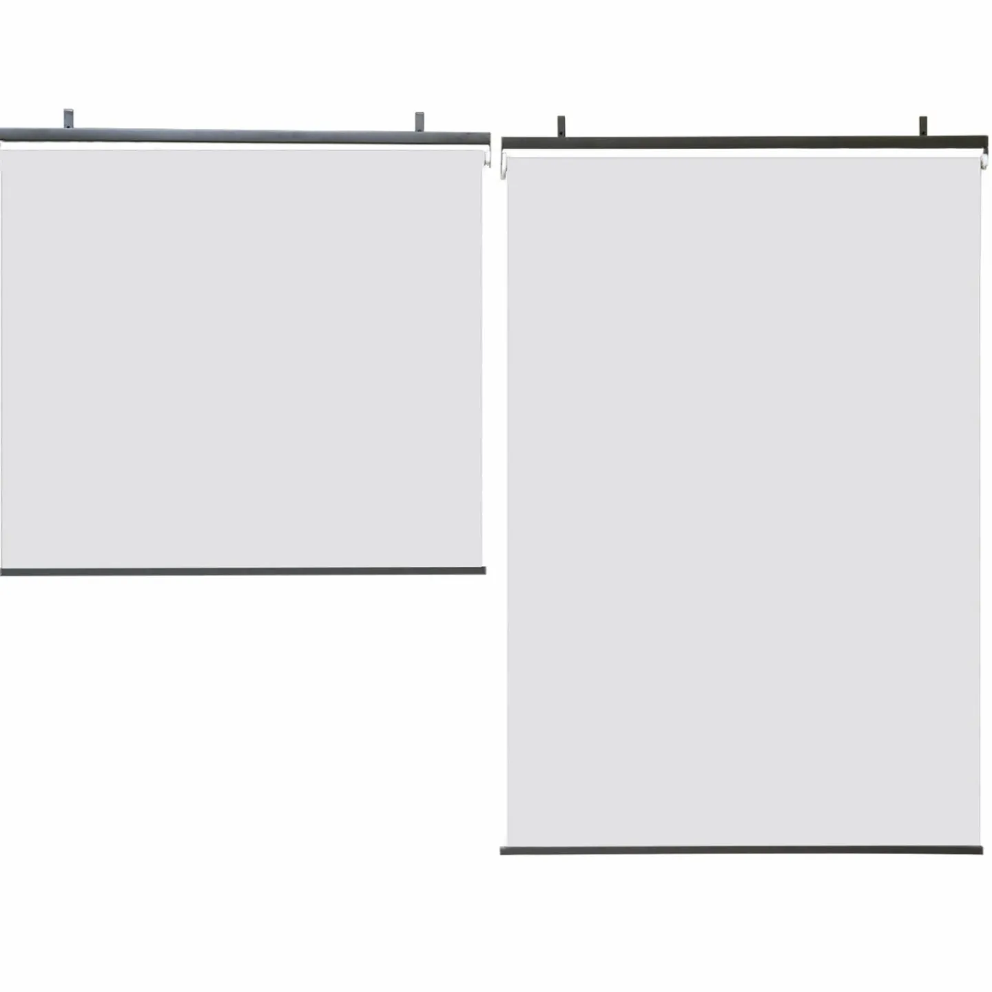 2 stores enrouleurs blancs 225 cm pour pergola*IDMarket Best