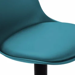 2 tabourets de bar design bleu canard et pied noir*IDMarket Clearance