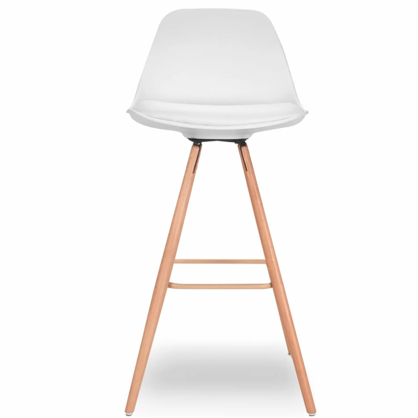 4 Tabourets de bar scandinave blanc SARA*IDMarket Best