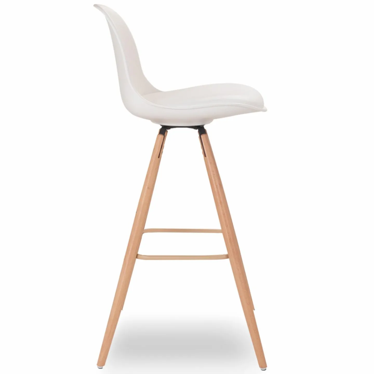 4 Tabourets de bar scandinave blanc SARA*IDMarket Best