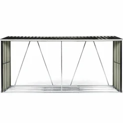 Abri bois de chauffage 4 m³ en acier galvanisé*IDMarket New