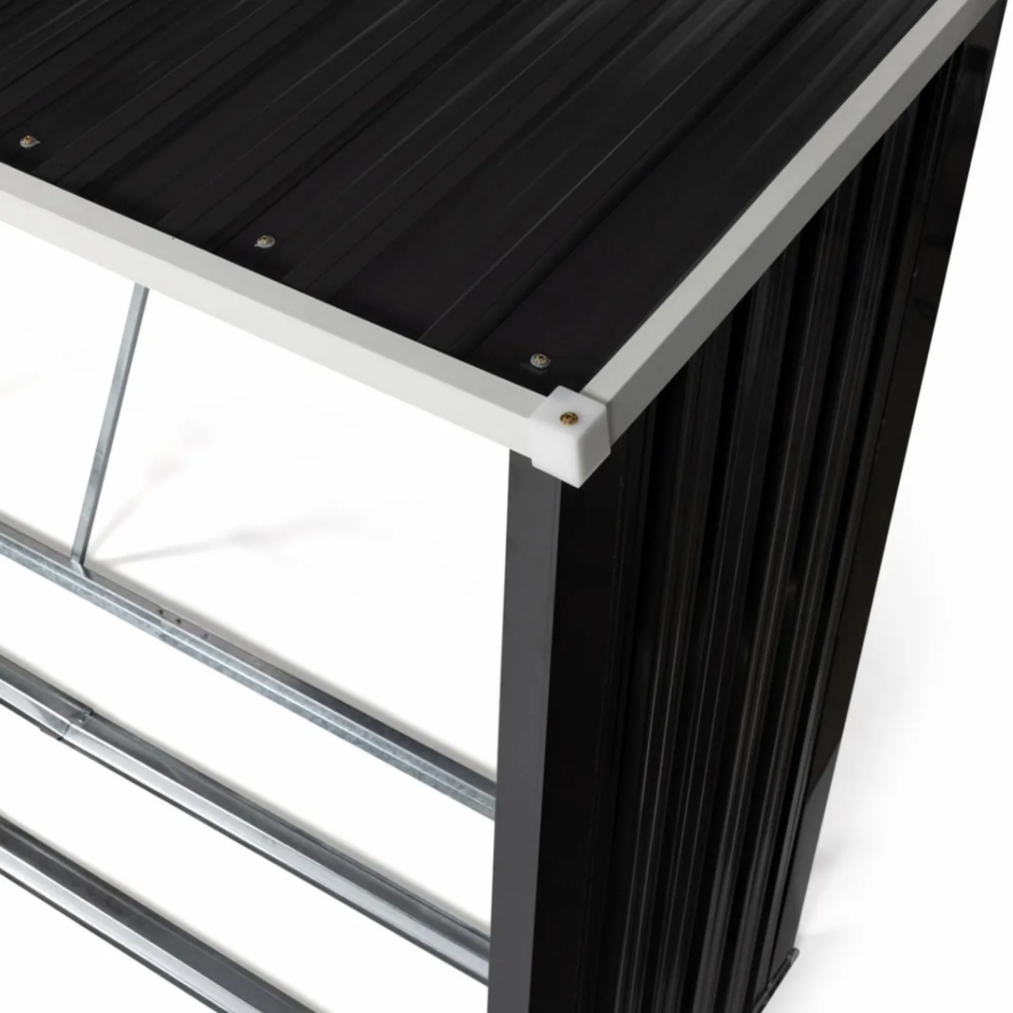 Abri bois de chauffage 4 m³ en acier galvanisé*IDMarket New