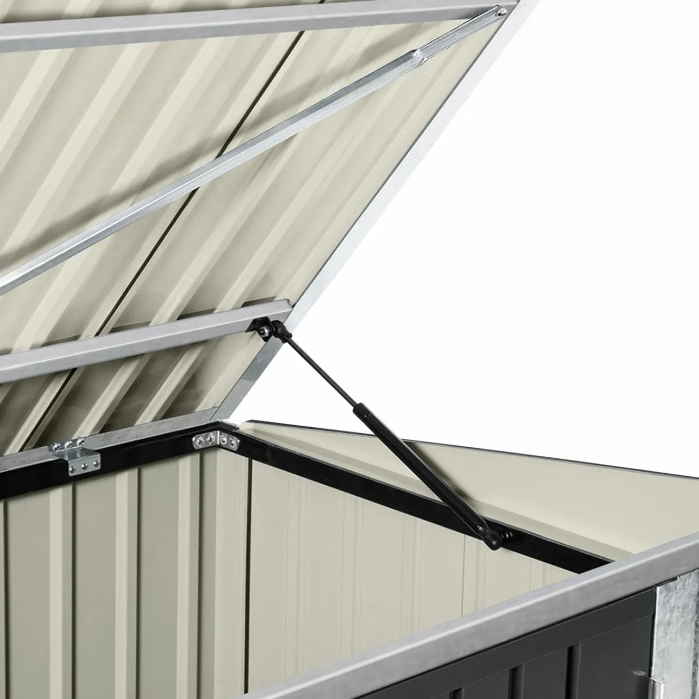 Abri de jardin acier galvanisé gris 2,2 m²*IDMarket