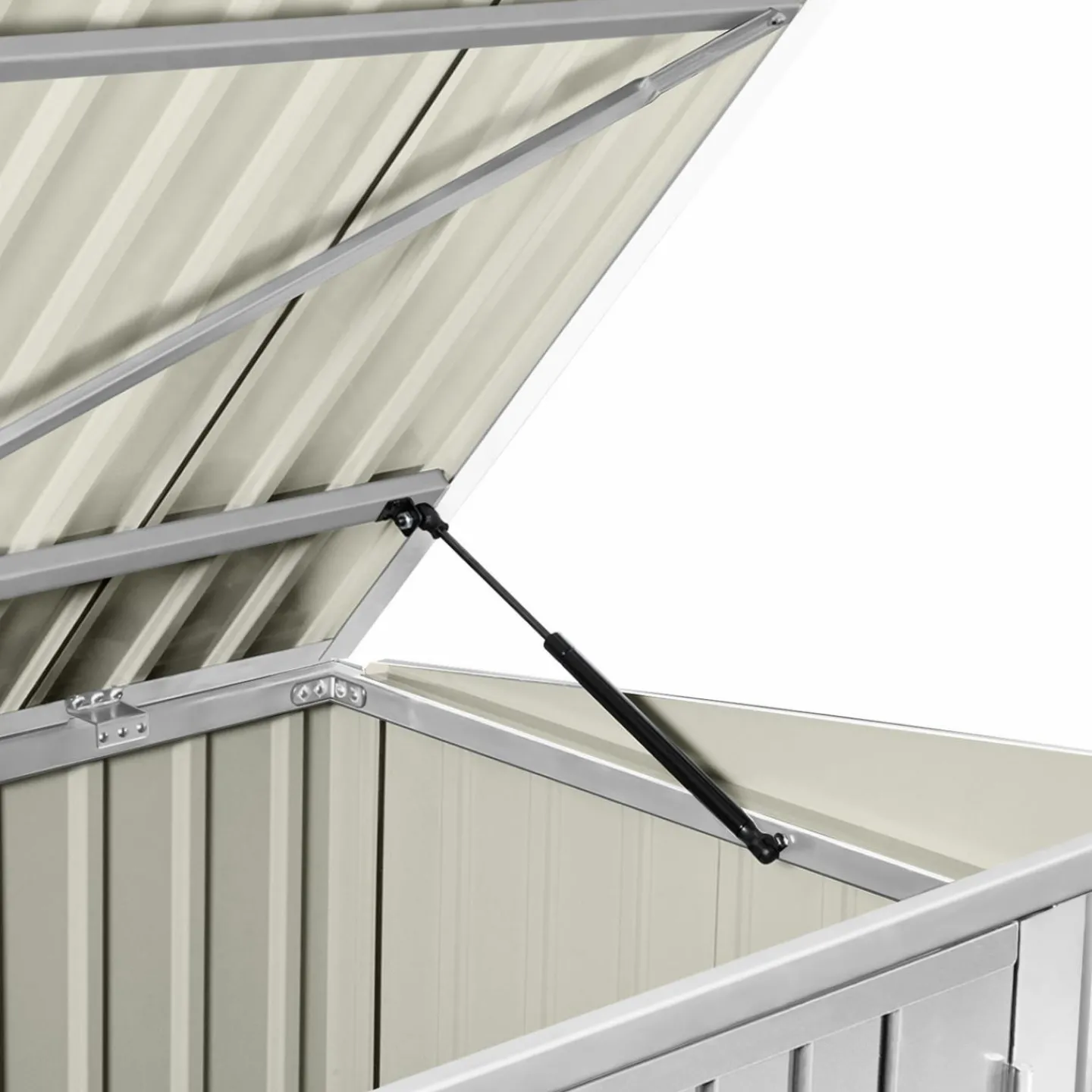 Abri de jardin multi-rangements en métal gris clair*IDMarket Best