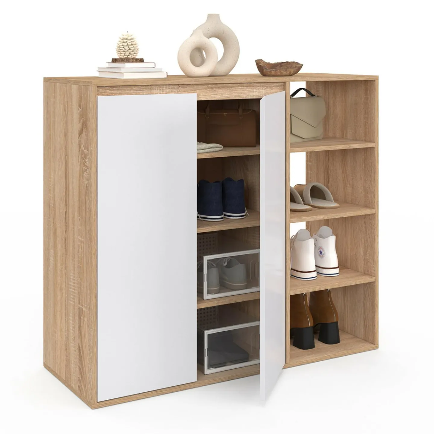 Armoire à chaussures 12 paires 2 portes et 4 étagères*IDMarket New