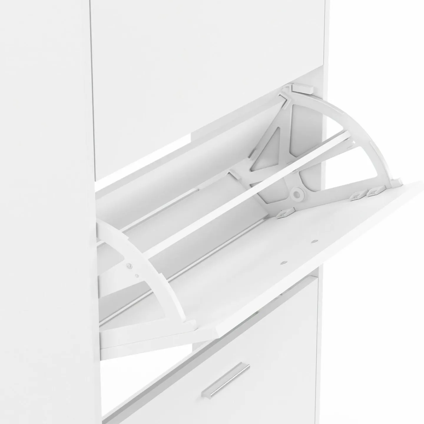 Armoire à chaussures 4 portes blanche*IDMarket Hot