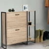 Armoire à chaussures 2 portes style industriel*IDMarket Best