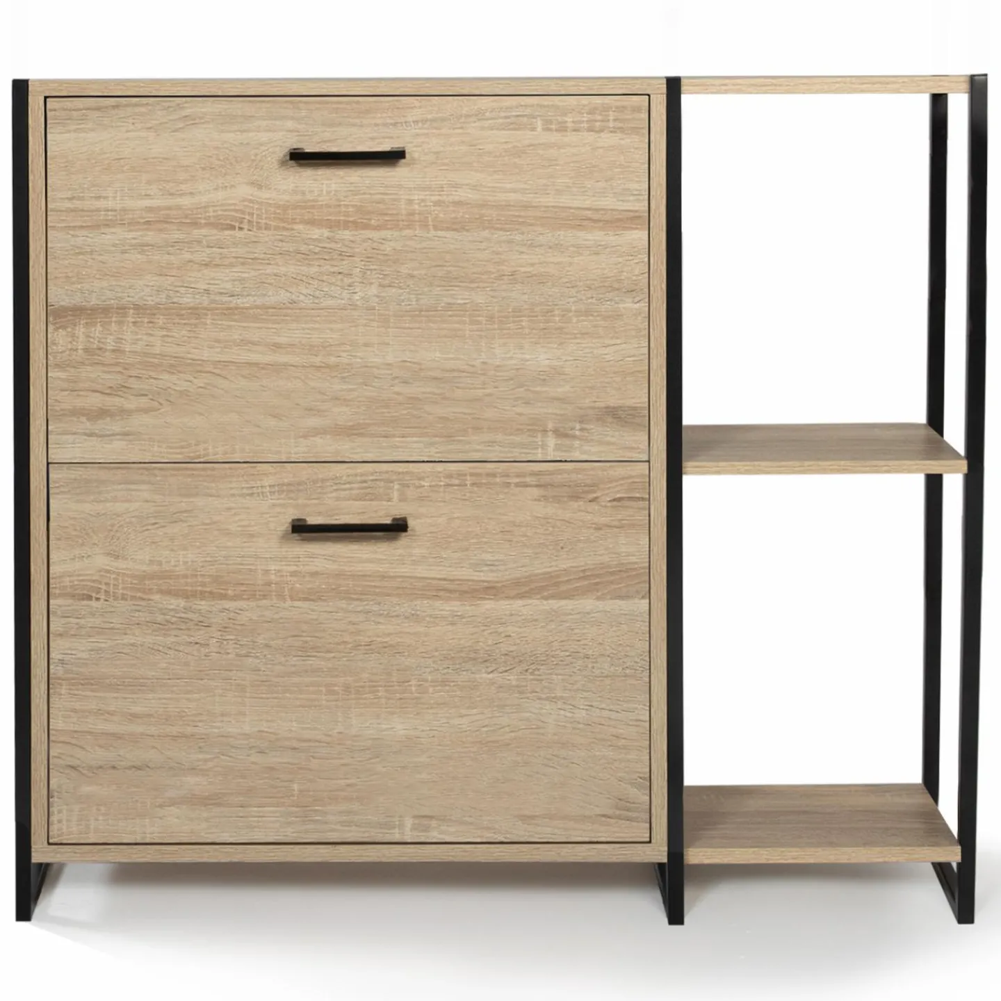 Armoire à chaussures 2 portes style industriel*IDMarket Best
