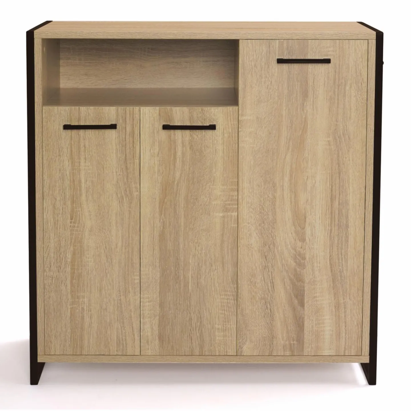 Armoire à chaussures avec portes et une niche bois et métal*IDMarket Hot