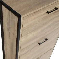 Armoire à chaussures bois et métal*IDMarket Clearance