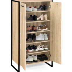 Armoire à chaussures industrielle bois et métal*IDMarket Outlet