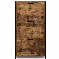 Armoire à chaussures industrielle 3 portes effet vieilli*IDMarket New