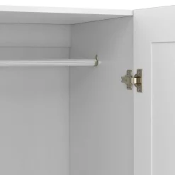 Armoire 3 portes blanche penderie et rangement 120 cm*IDMarket Online