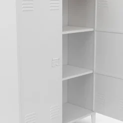 Armoire basse industrielle 2 portes métal noir et plateau bois*IDMarket Best