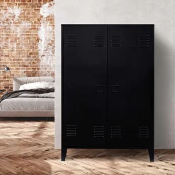 Armoire basse métallique noire*IDMarket Best