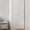 Armoire blanche 2 portes 80 cm*IDMarket Hot
