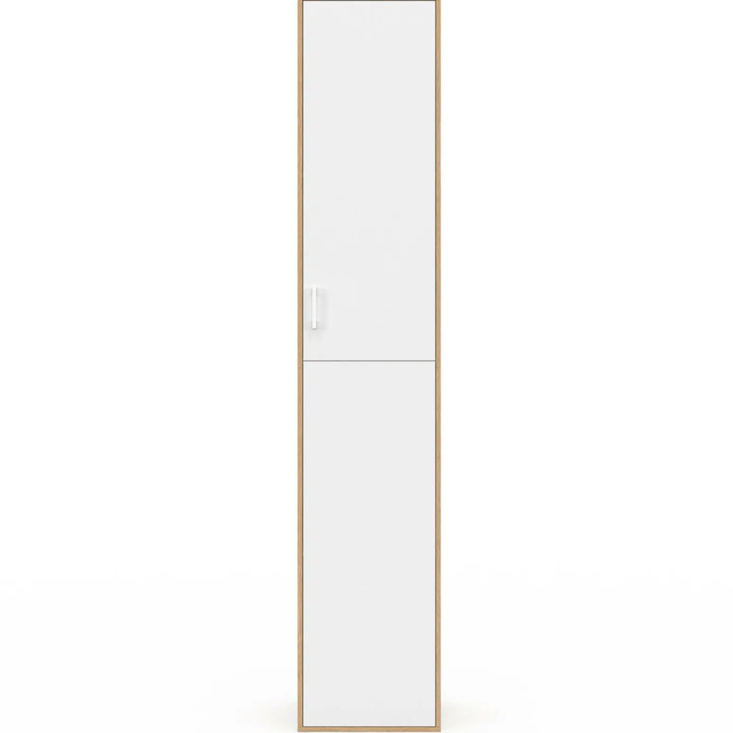 Armoire de bureau bois 180 cm multifonction 3 étagères 1 porte blanche*IDMarket Best