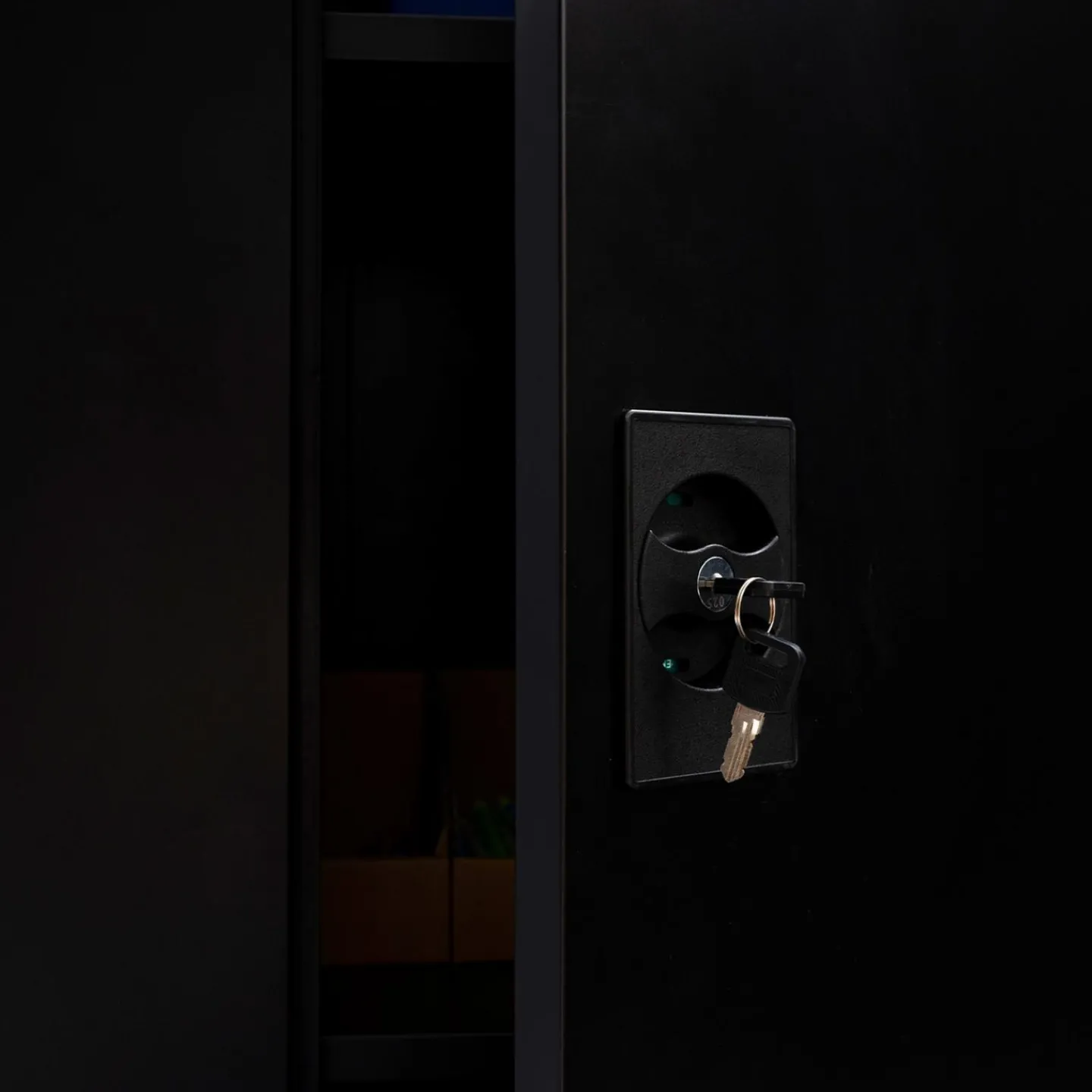 Armoire de bureau en métal noir 80x180 cm*IDMarket Discount