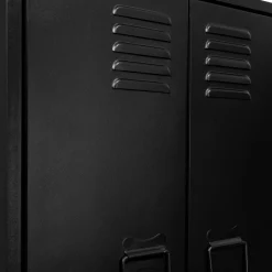 Armoire murale 2 portes noir et métal*IDMarket Sale