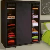 Armoire penderie en tissu noir*IDMarket Clearance