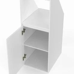 Armoire sous pente blanche 1 porte 1 niche*IDMarket Discount