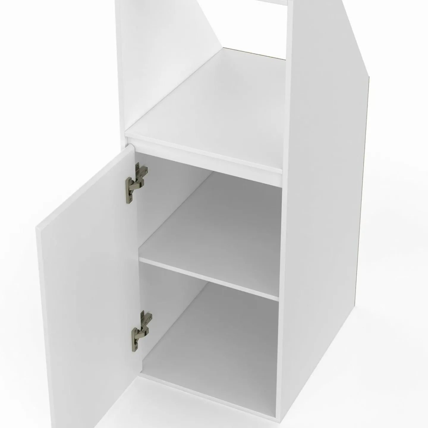 Armoire sous pente blanche 1 porte 1 niche*IDMarket Discount