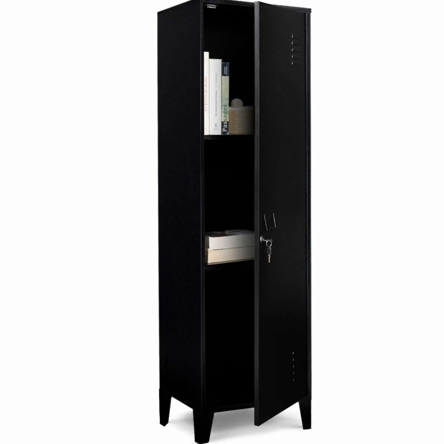 Armoire vestiaire métallique noire*IDMarket Online