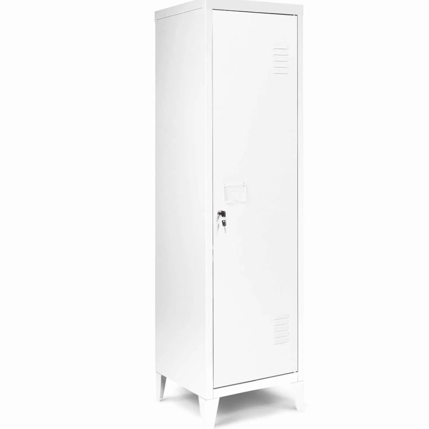 Armoire vestiaire porte métal blanche industrielle*IDMarket Hot