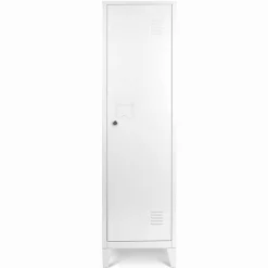 Armoire vestiaire porte métal blanche industrielle*IDMarket Hot
