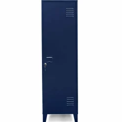 Armoire vestiaire porte métallique bleue industrielle*IDMarket Sale