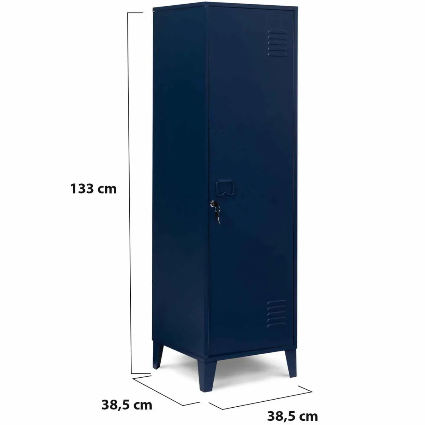 Armoire vestiaire porte métallique bleue industrielle*IDMarket Sale