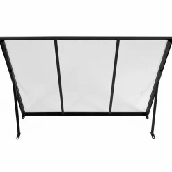 Auvent de porte moderne verrière noire 90 x 140 cm*IDMarket Clearance