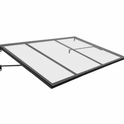 Auvent de porte moderne verrière noir 80 x 113 cm*IDMarket Best