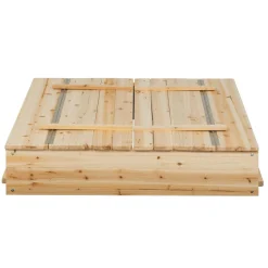 Bac à sable bois refermable avec couvercle et 2 bancs intégrés*IDMarket Best