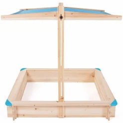 Bac à sable en bois avec toit refermable*IDMarket Outlet