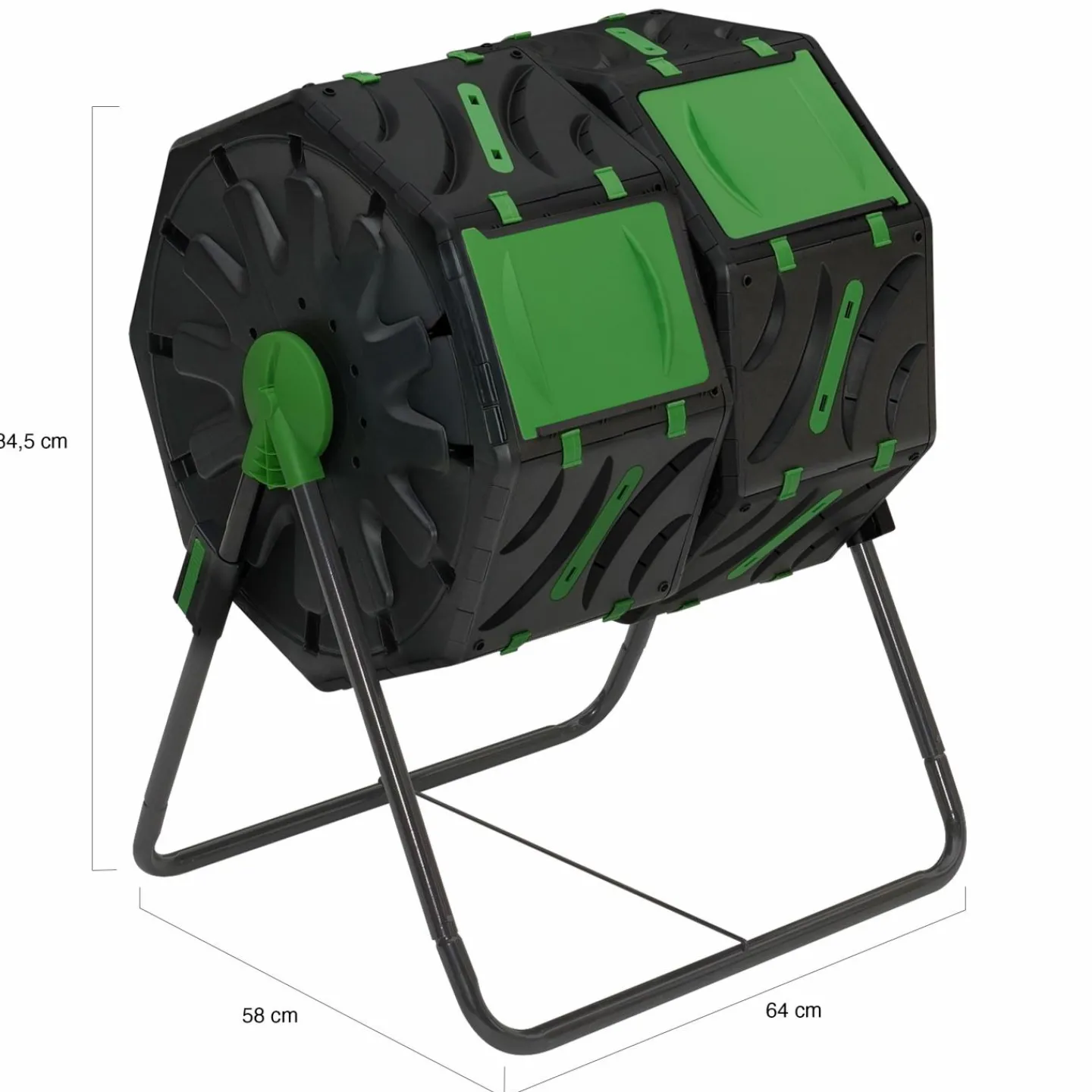 Bac de compostage rotatif double 140L*IDMarket Outlet