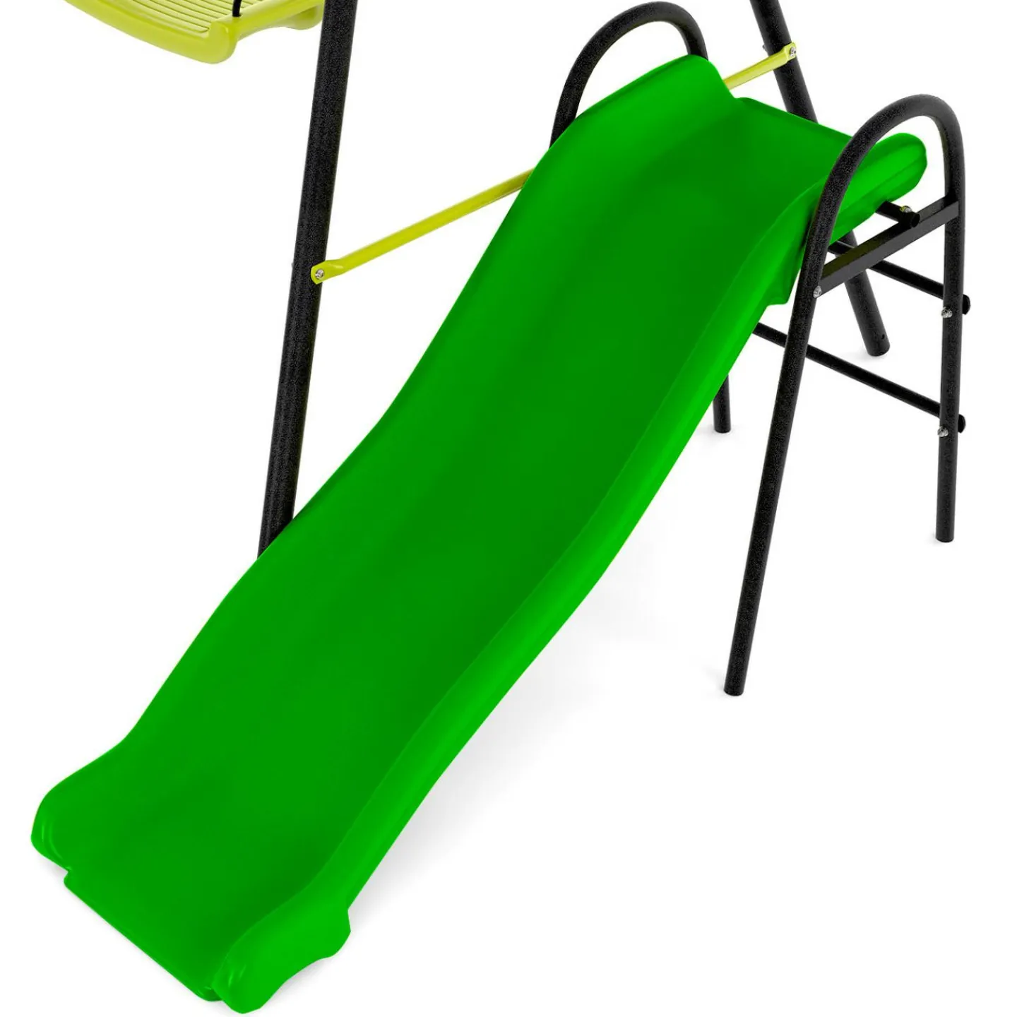 Balançoire 3 agrès portique avec 2 balançoires, 1 face à face et toboggan*IDMarket Discount