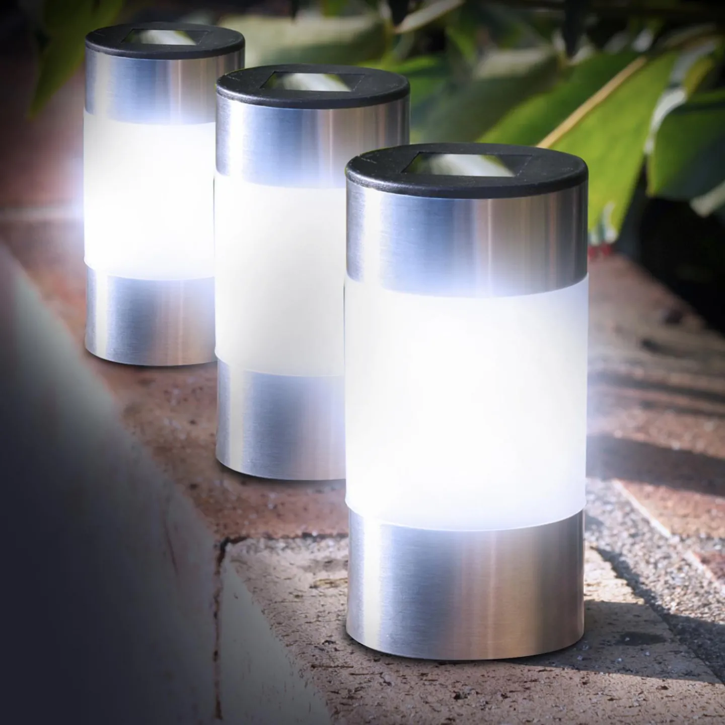 Balises solaires sans fil avec détecteur de crépuscule*IDMarket New