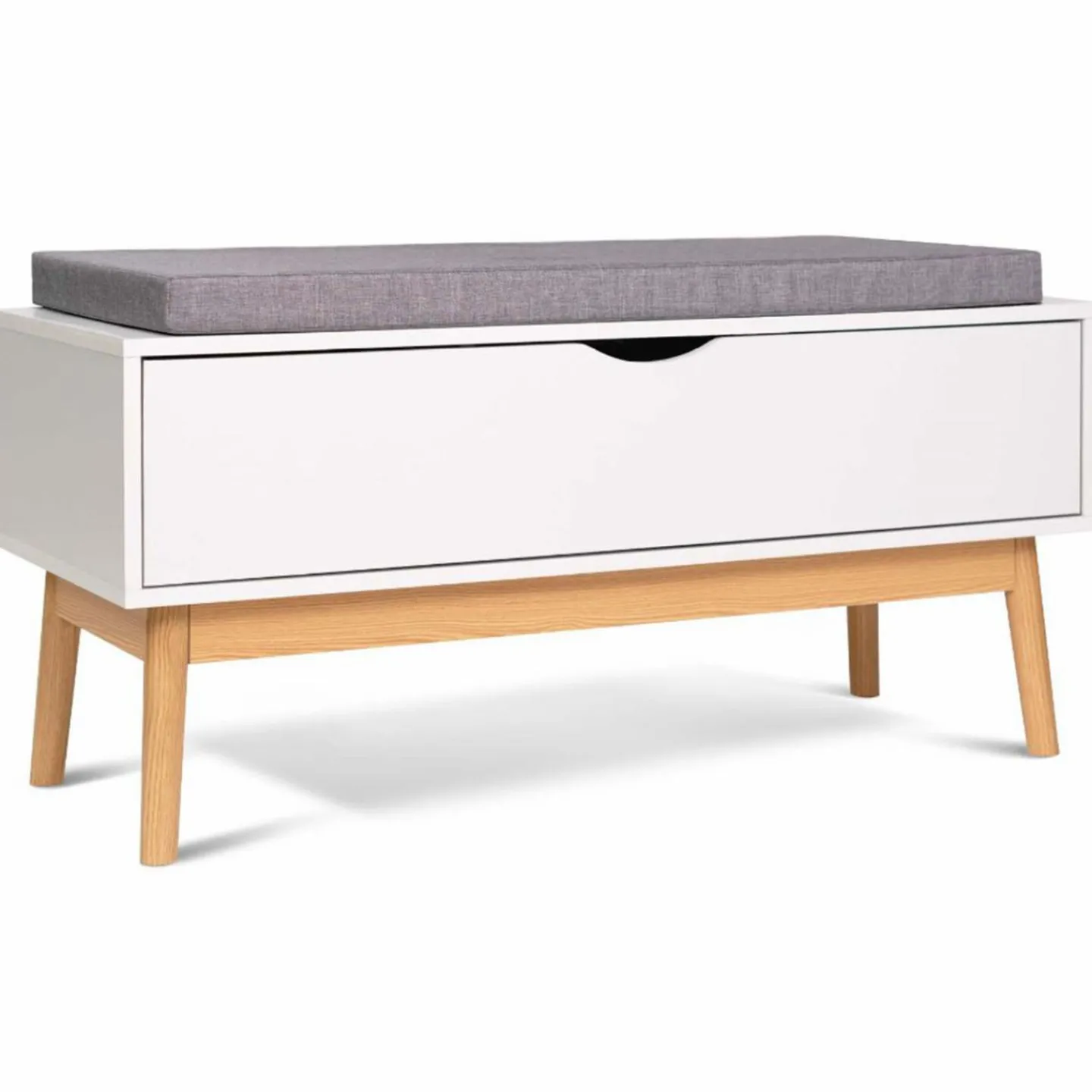 Banquette coffre de rangement blanc*IDMarket New